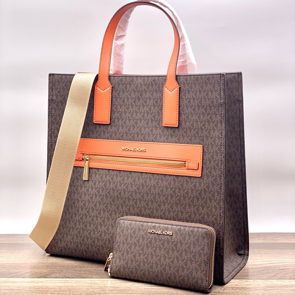 Michael Kors Kenly Large NS Tote And Wallet